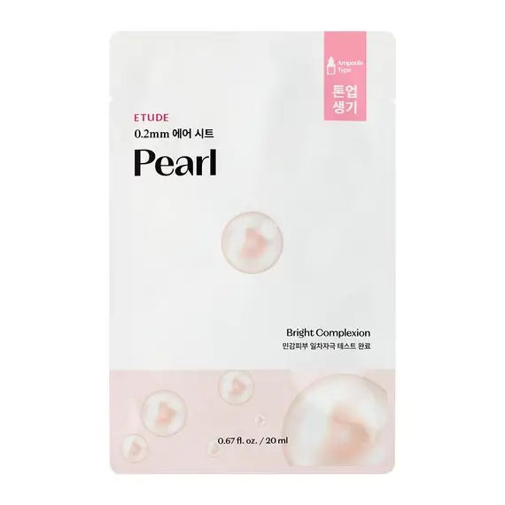 ETUDE 0.2 Therapy Air Mask Pearl – šviesinanti ir skaistinanti lakštinė veido kaukė