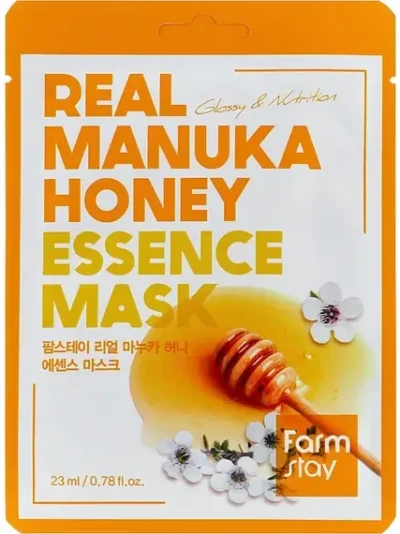 Farmstay Real Manuka Honey Essence Mask – maitinamoji lakštinė veido kaukė su manukos medumi