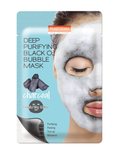 PUREDERM giliai valanti veido kaukė su aktyvuota anglimi, 20 g