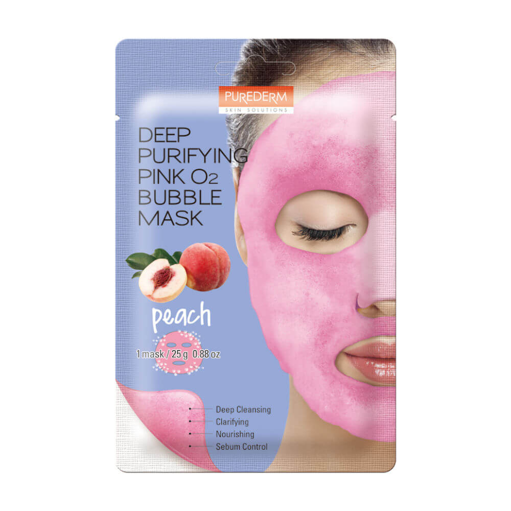 PUREDERM giliai valanti putų kaukė su persikais, 25 g