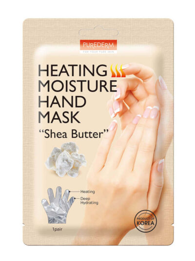 PUREDERM šildanti rankų kaukė–pirštinės su taukmedžio sviestu – intensyvus drėkinimas ir maitinimas