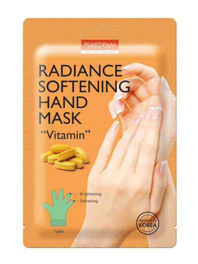PUREDERM rankų kaukė–pirštinės su vitaminais – skaistinanti ir minkštinanti